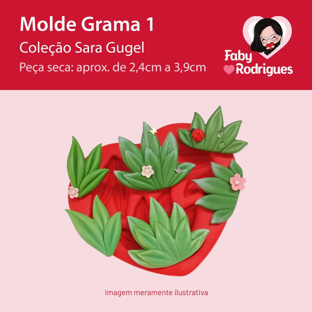 Molde De Silicone Grama 1 - Sarajoara
