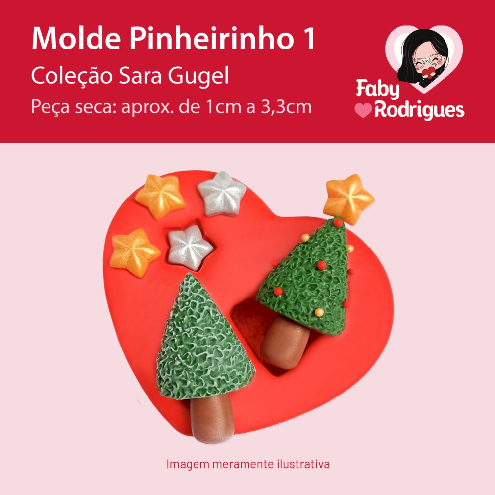 Molde De Silicone Pinheirinho 1 - Sarajoara