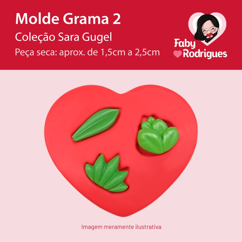 Molde De Silicone Grama 2 - Sarajoara