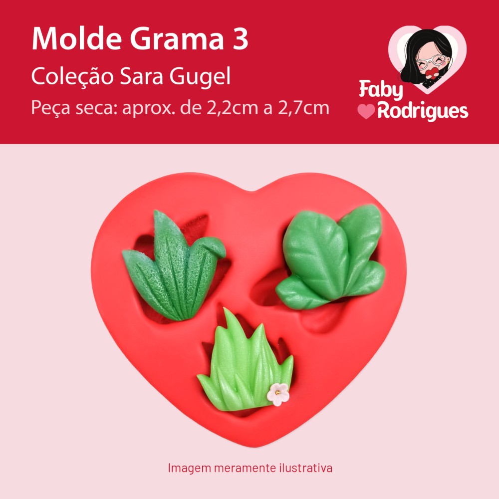 Molde De Silicone Grama 3 - Sarajoara