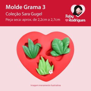 Molde De Silicone Grama 3 - Sarajoara