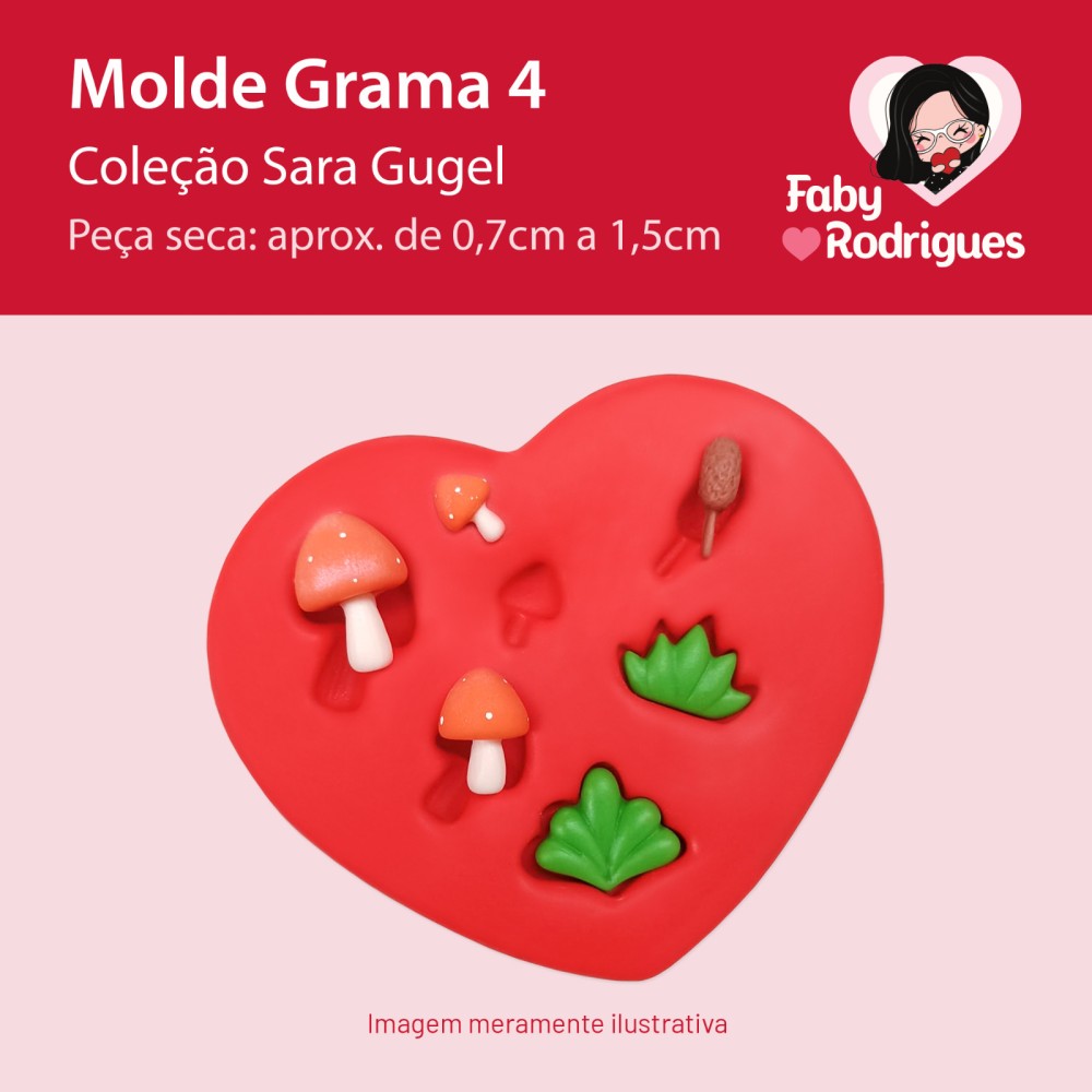 Molde De Silicone Grama 4 - Sarajoara