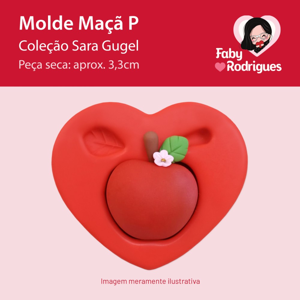 Molde De Silicone Maçã P - Sarajoara