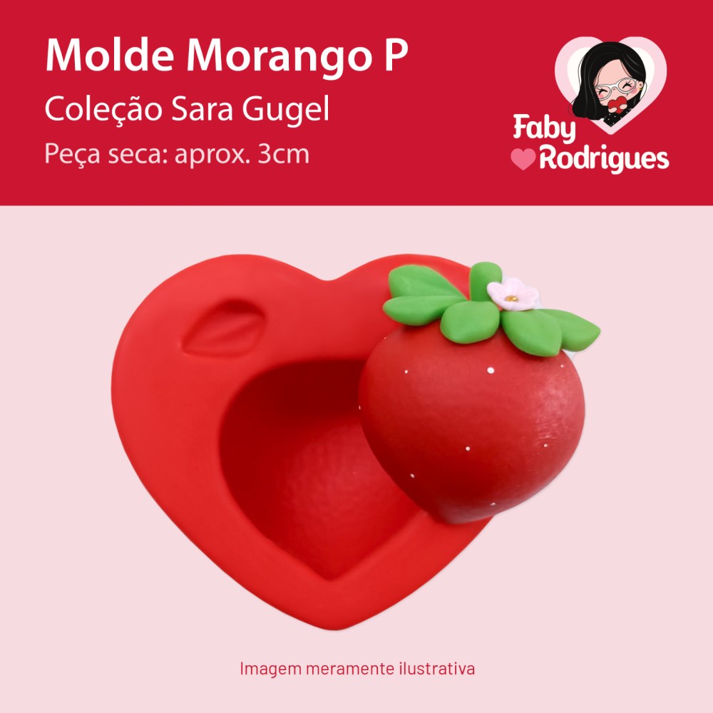 Molde De Silicone Morango P - Sarajoara