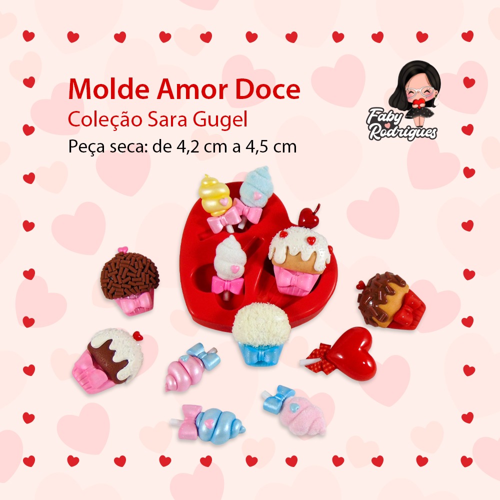 Molde de Silicone Amor Doce - Sarajoara