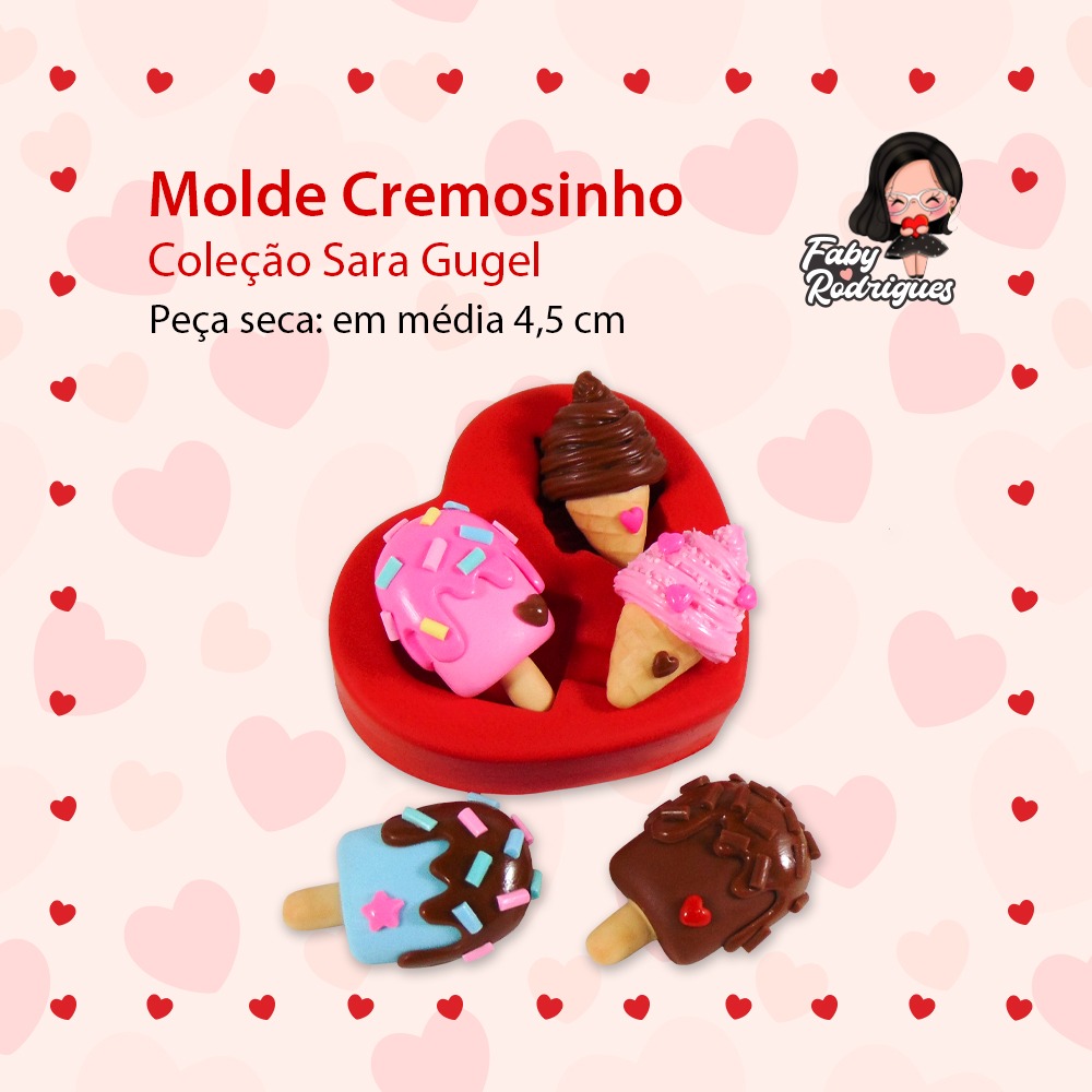 Molde de Silicone Cremosinho - Sarajoara