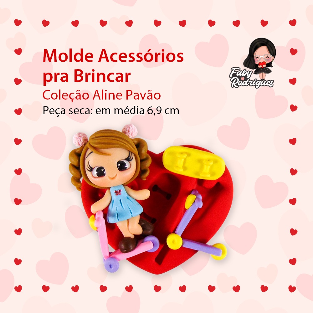 Molde de Silicone Acessórios Pra Brincar - Aline Pavão