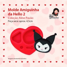 Molde De Silicone Cabeça Amiguinha da Hello 2 - ALINE PAVÃO