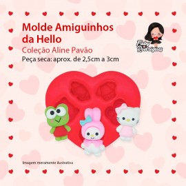 Molde De Silicone Amiguinhos da Hello - ALINE PAVÃO