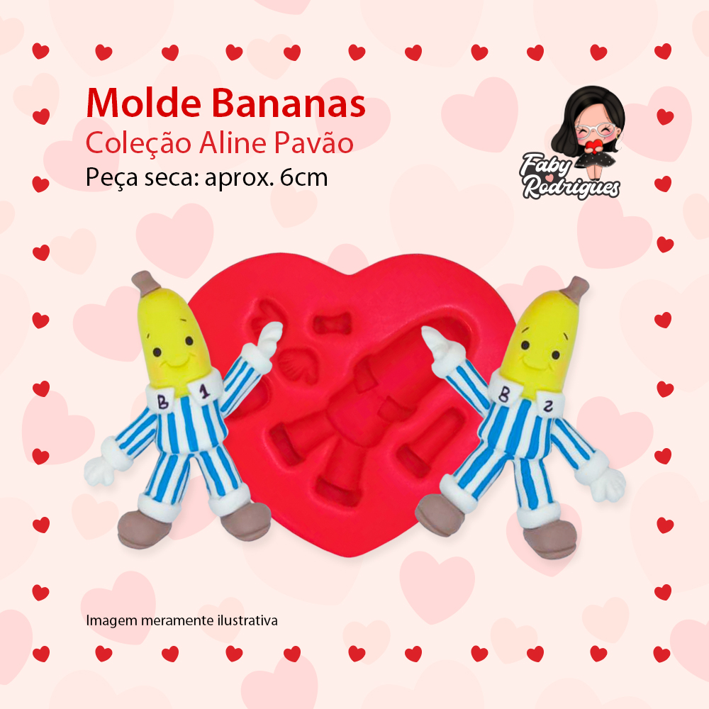 Molde De Silicone Bananas - ALINE PAVÃO