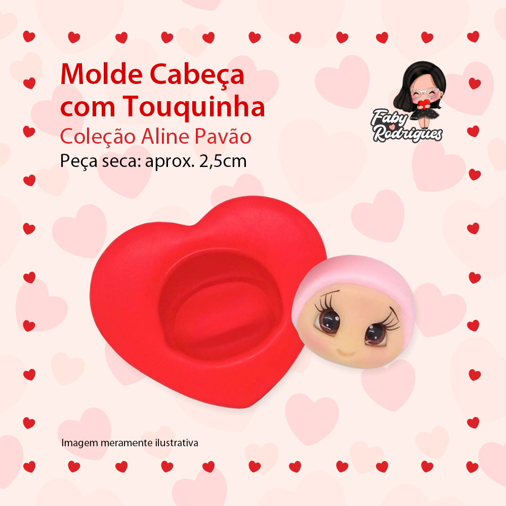 Molde De Silicone Cabeça com Touquinha - ALINE PAVÃO