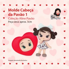 Molde De Silicone Cabeça da Pavão 1 - ALINE PAVÃO