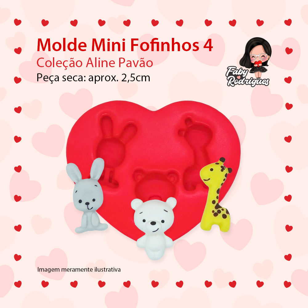 Molde De Silicone Fofinhos 4 - ALINE PAVÃO