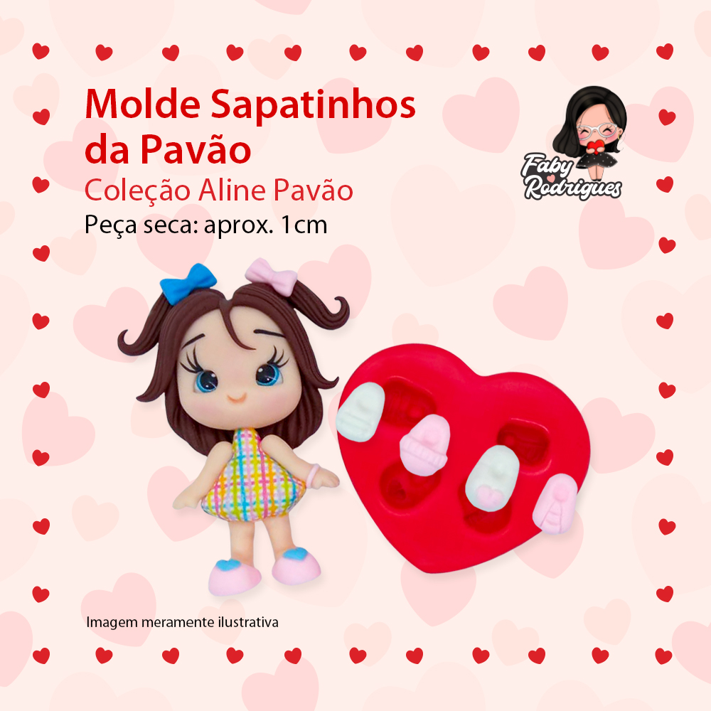 Molde De Silicone Sapatinho da Pavão - ALINE PAVÃO