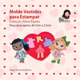 Molde De Silicone Vestido Para Estampar - ALINE PAVÃO