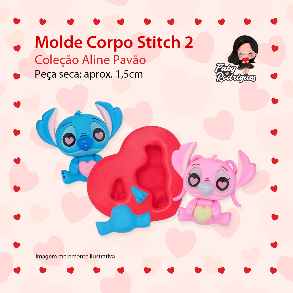 Molde de silicone Corpo Stitch 2 - Aline Pavão