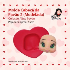 Molde de silicone Cabeça da Pavão 2 (Modelada) - Aline Pavão