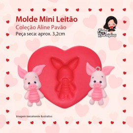 Molde de silicone Mini Leitão - Aline Pavão