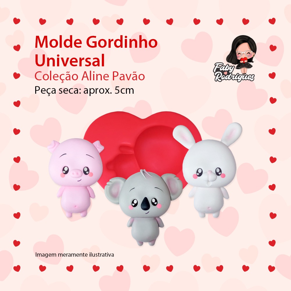 Molde de silicone Gordinho Universal - Aline Pavão