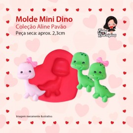 Molde de silicone Mini Dino - Aline Pavão