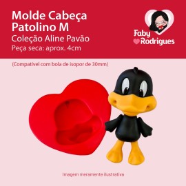 Molde de silicone Cabeça Patolino M - Aline Pavão