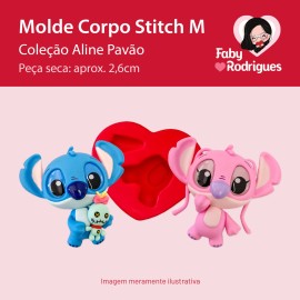 Molde de silicone Corpo Stitch M - Aline Pavão