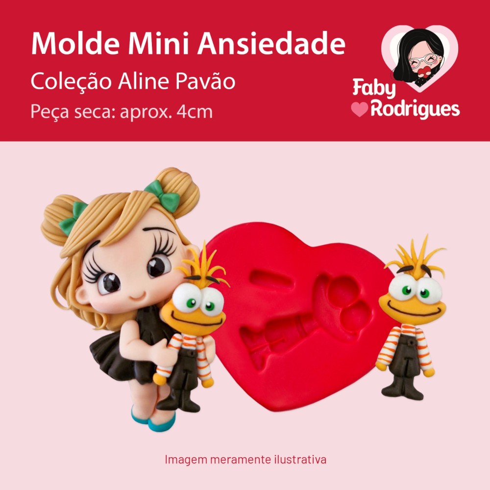 Molde de silicone Mini Ansiedade - Aline Pavão