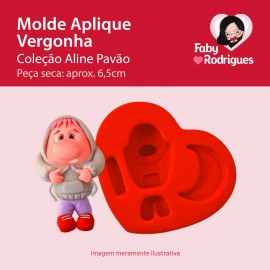 Molde de silicone Aplique Vergonha - Aline Pavão