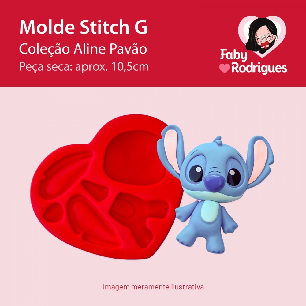 Molde de Silicone Stitch G - Aline Pavão