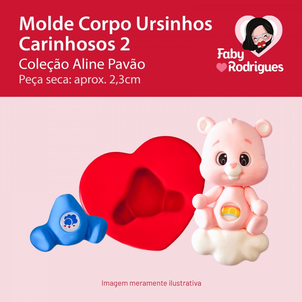 Molde de silicone Corpo Ursinhos Carinhosos 2 - Aline Pavão