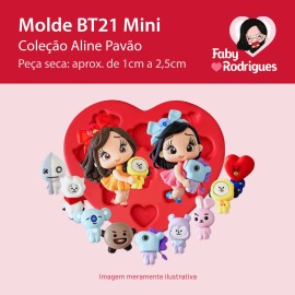 Molde de Silicone BT21 Mini - Aline Pavão