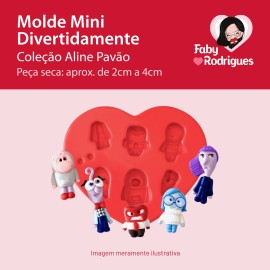 Molde de Silicone Mini Divertidamente - Aline Pavão