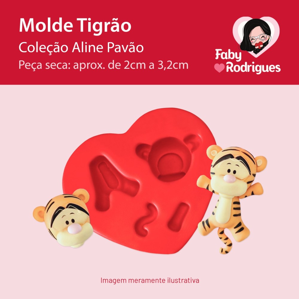 Molde de Silicone Tigrão - Aline Pavão