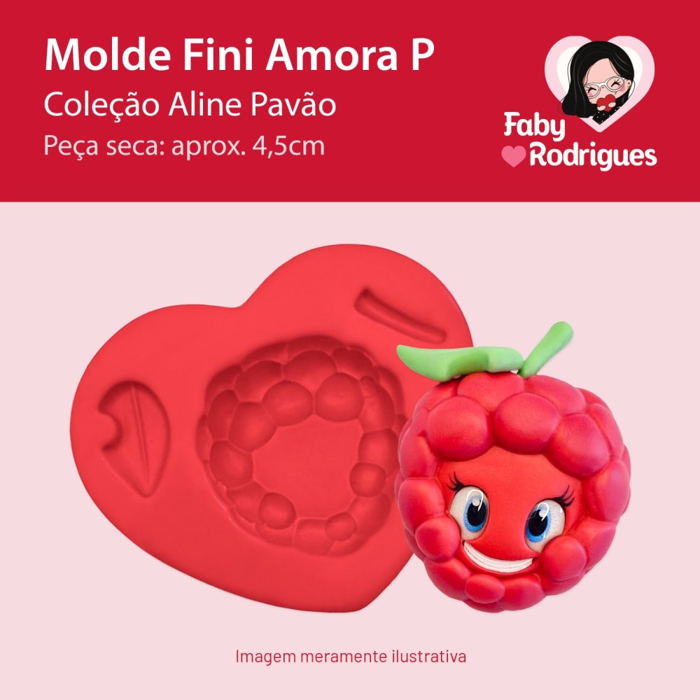 Molde de Silicone Fini Amora P - Aline Pavão