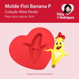 Molde de Silicone Fini Banana P - Aline Pavão