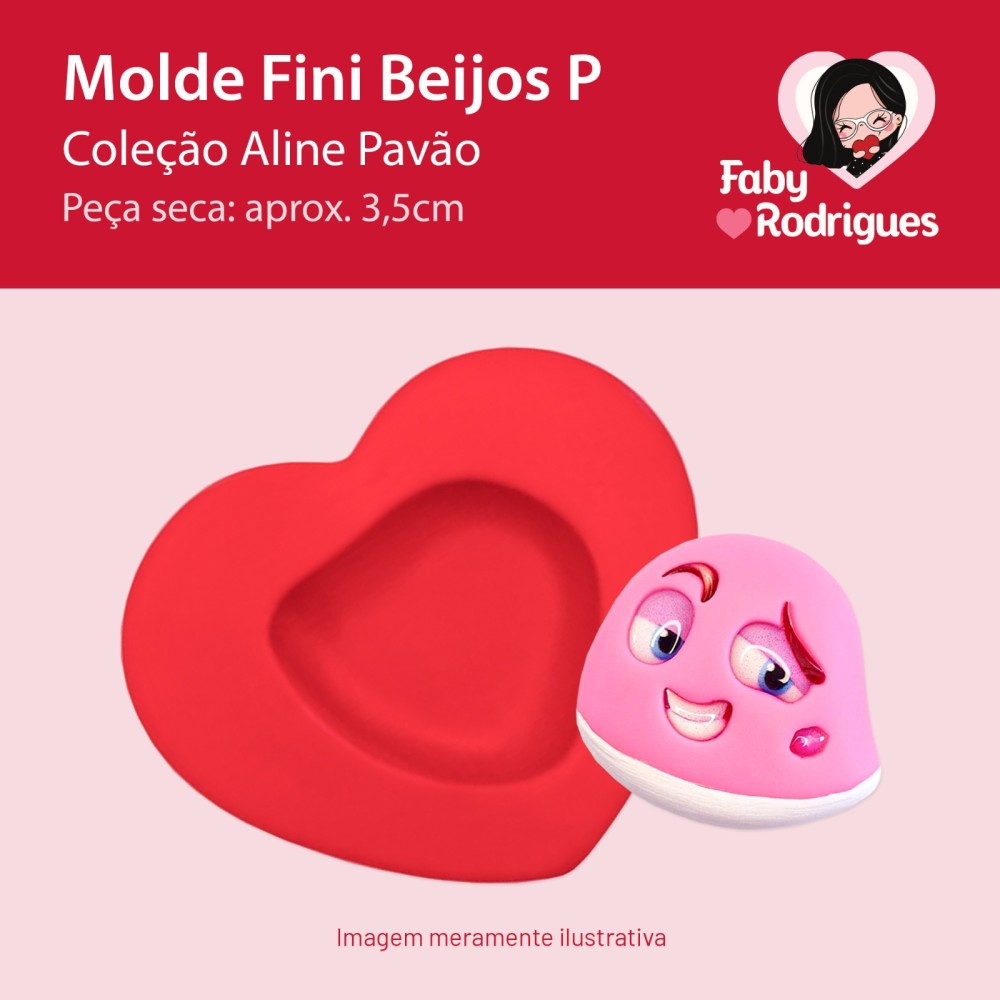 Molde de Silicone Fini Beijos P - Aline Pavão