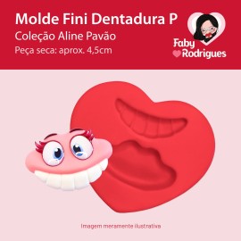 Molde de Silicone Fini Dentadura P - Aline Pavão