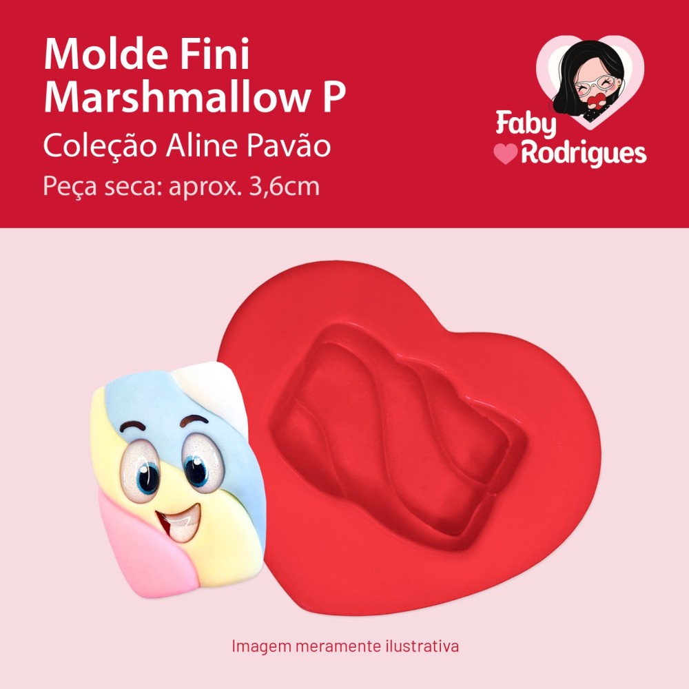 Molde de Silicone Fini Marshmallow P - Aline Pavão
