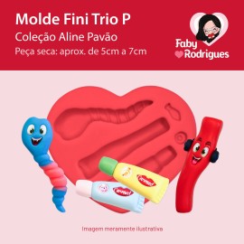 Molde de Silicone Fini Trio P - Aline Pavão