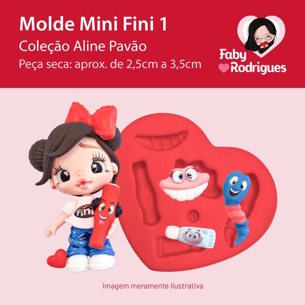 Molde de Silicone Mini Fini 1 - Aline Pavão