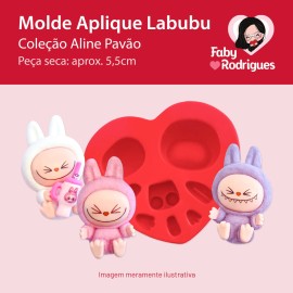 Molde de Silicone Aplique Labubu - Aline Pavão