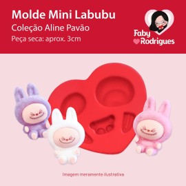 Molde de Silicone Mini Labubu - Aline Pavão