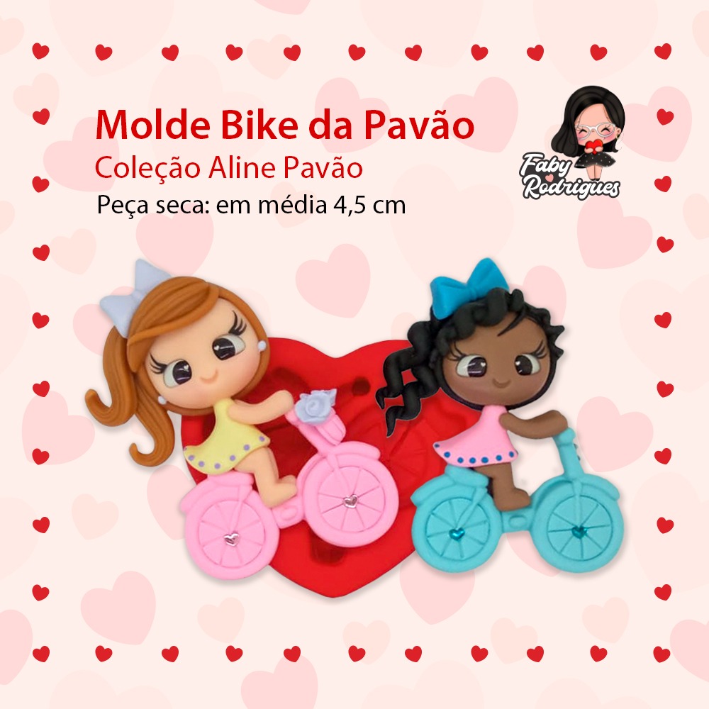 Molde de Silicone Bike Da Pavão - Aline Pavão