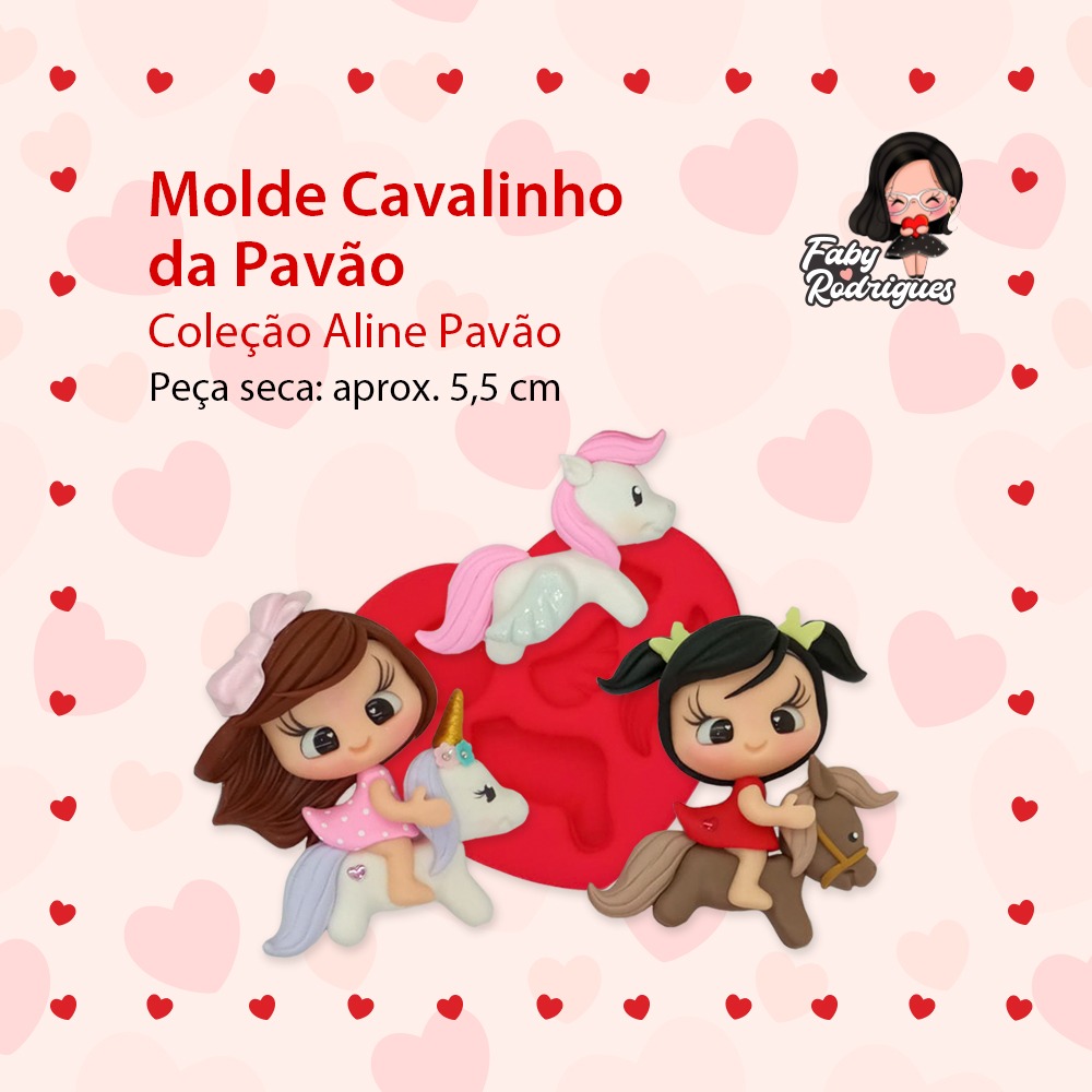 Molde de Silicone Cavalinho Da Pavão - Aline Pavão