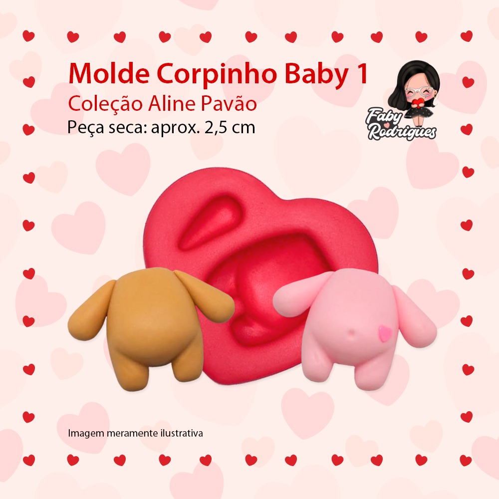 Molde De Silicone Corpinho Baby 1 - Aline Pavão