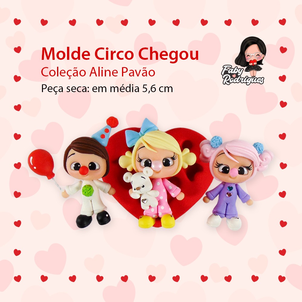 Molde de Silicone Circo Chegou - Aline Pavão