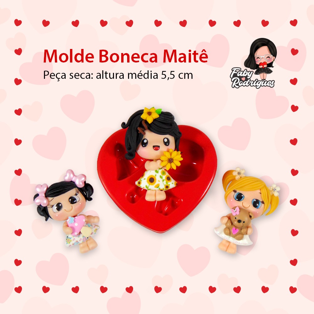 Molde de Silicone Boneca Maitê - Faby Rodrigues