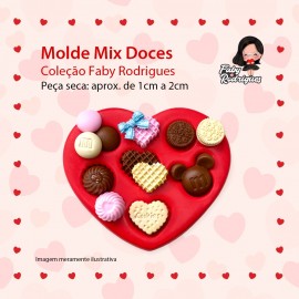 Molde De Silicone Mix Doces - Faby Rodrigues