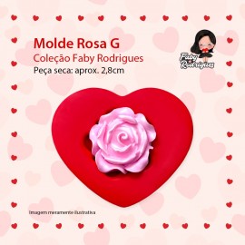 Molde De Silicone Rosa G - Faby Rodrigues