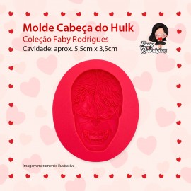 Molde De Silicone Cabeça do Hulk  - FABY RODRIGUES